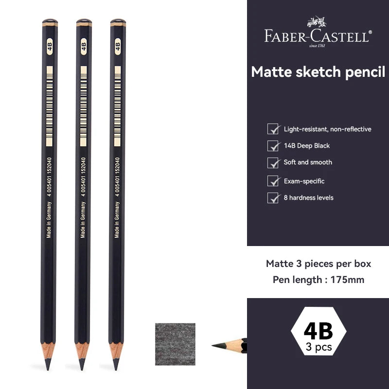 Faber-Castell 3/12Pcs Set Matte Sketch Pencil Painting Art Graphite Pencils Shading Writing Sketch Drawing Design Art Supplies