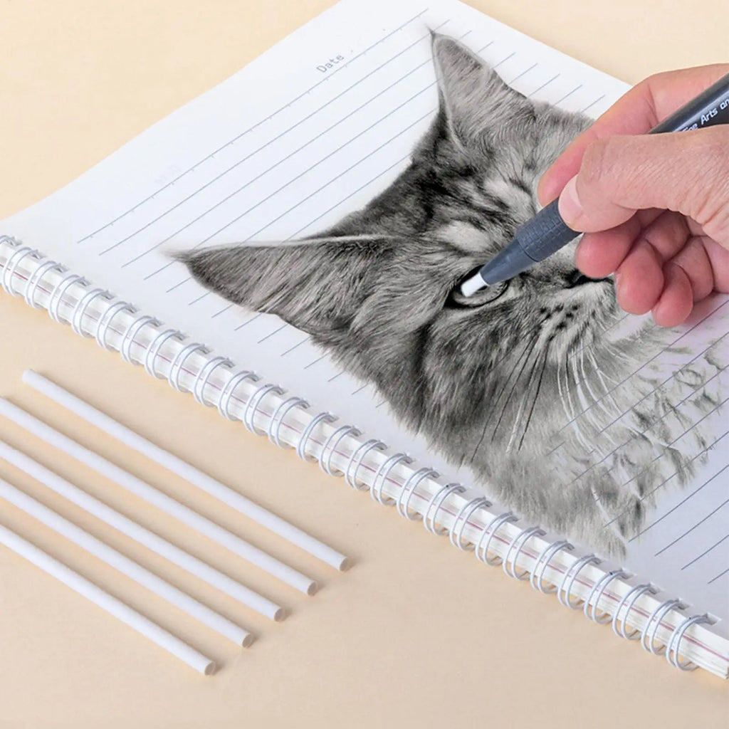 Retractable Eraser Mechanical Erasing Pencil Retractable Eraser Pen 3.8mm Thin Tip With 5 Refills For Artists Drafting Drawing