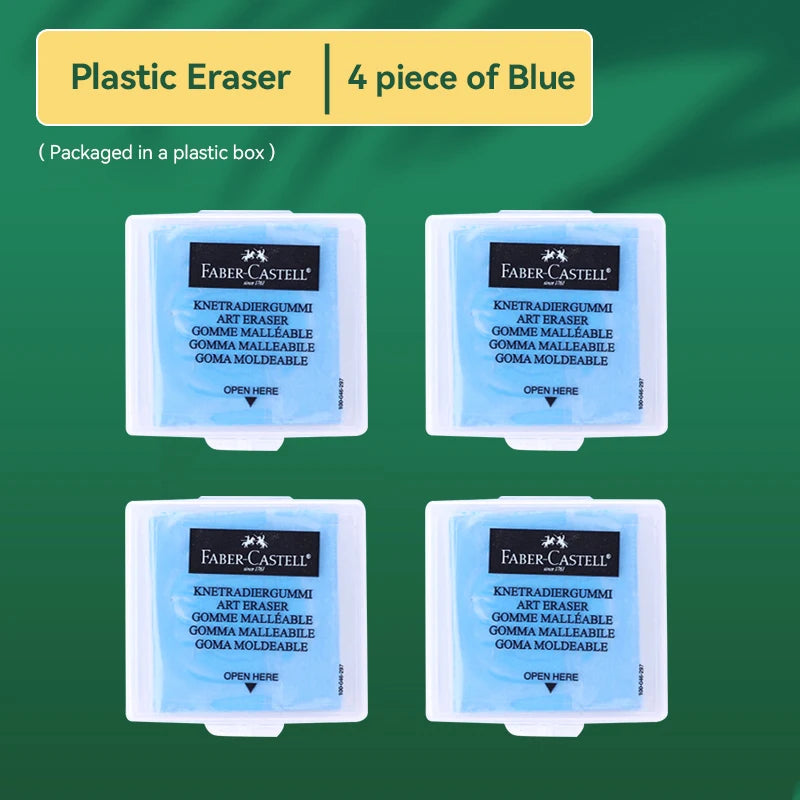 4Pcs Plasticity Rubber Eraser Wipe Highlight Kneaded Soft for Art Pianting Artists Design Sketch Drawing Plasticine Stationery