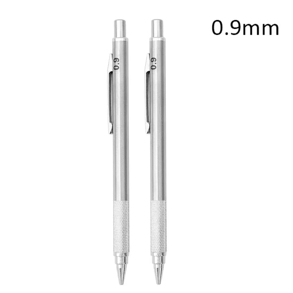 0.5/0.7/0.9/1.3/2.0mm Automatic Pencil Metal Mechanical Pencils Sets With Pencils Grip Leads Art Drawing Student Office Supplies