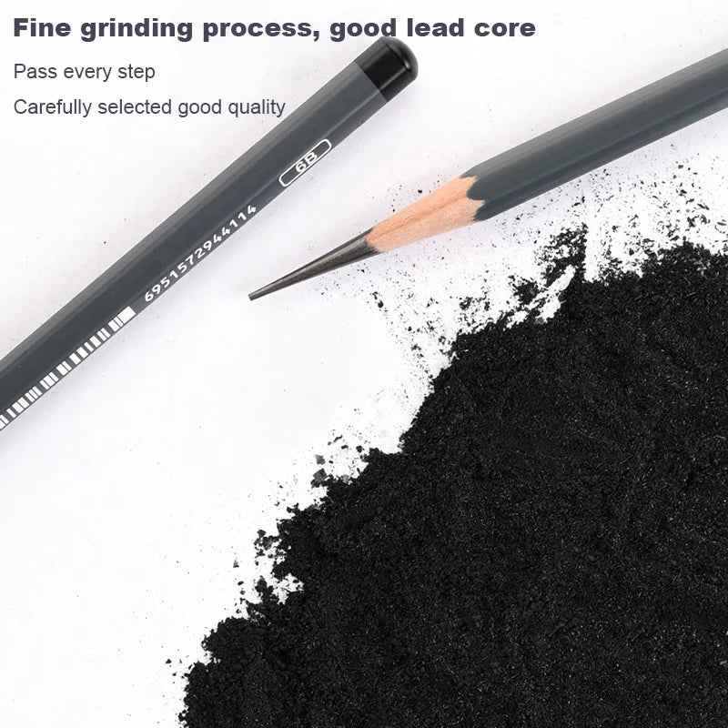 Drawing Sketch Pencils Set Wooden Professional Art Supplies HB 2H B 2B 3B 4B 5B 6B 7B 8B 12B 14B Painting Shading Artist Pencils