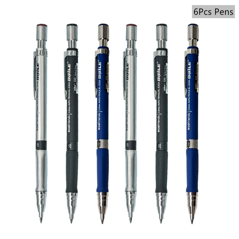 Mechanical Pencil Set 2mm Carpenter Drafting HB Pencil Pen 2.0 mm For Drawing Writing Sketching Kawaii School Automatic Supplies