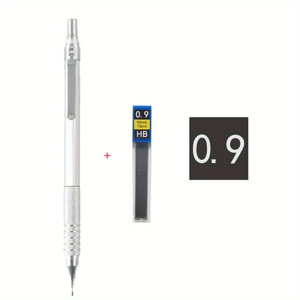 The same style as the architectural designer!Low center of gravity metal mechanical pencil 0.5-2.0mm full specification 2B/HB do