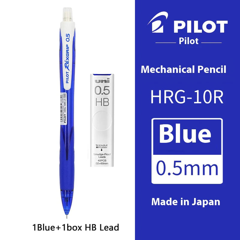 Japan PILOT HRG-10R Mechanical Pencil,Colored Rod Unbreakable,Non-Toxic,for Kids Beginner writing,drawing,Design School Supplies
