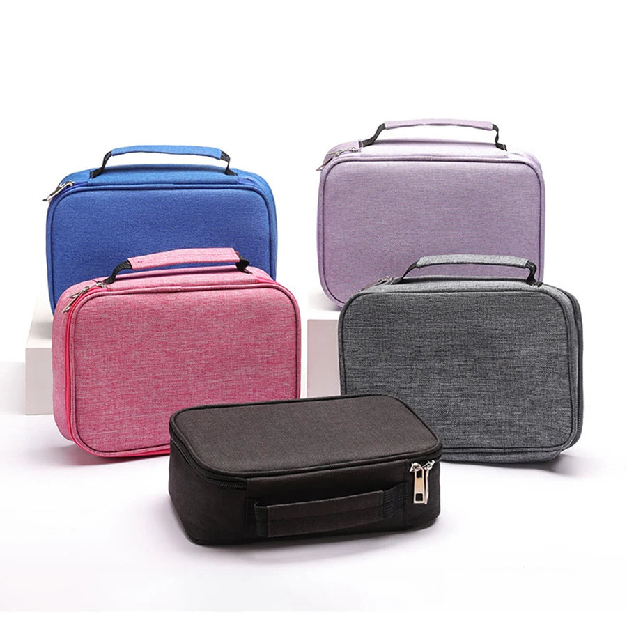 72 Holes Colored Lead Pencils Storage Bag Black Red Colors Large Capacity Case Box Holder School Supplies Stationery Student