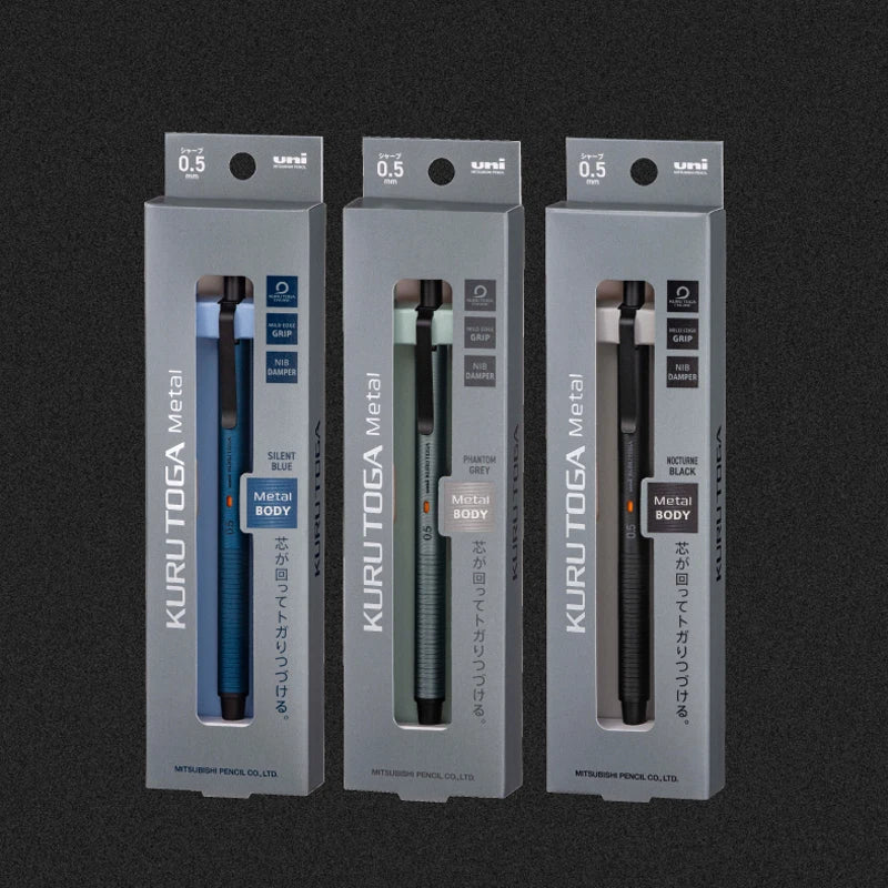 Uni Kuru Toga Metal Mechanical Pencil,M5-KW/KH Metal&Wood Barrel Premium 0.5mm Automatic Rotation Engine For Writing,DraftingPen