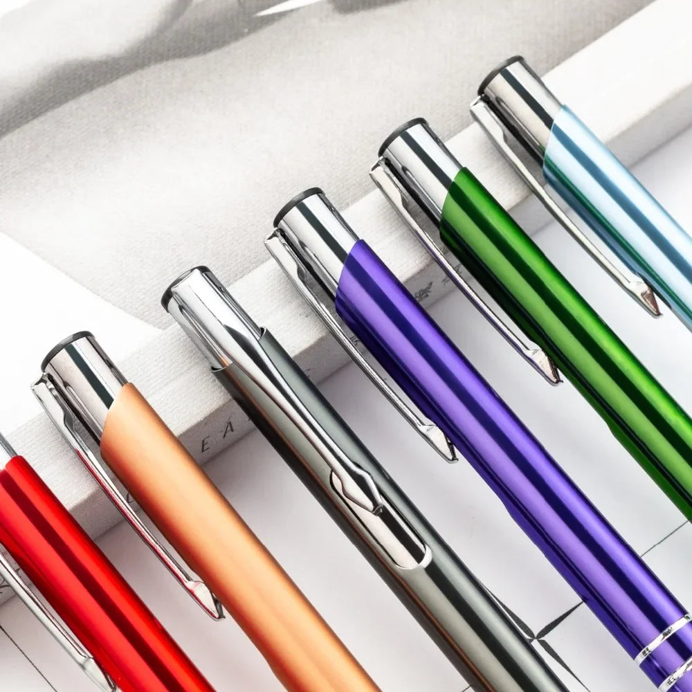 50pcs/lot Hot Sell Custom Ballpoint Pen Metal Pen Support Custom Logo Advertising Wholesale Personalized Pen Advertising Gift