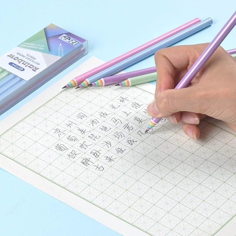 Rainbow HB Pencils Non Toxic Eco Friendly School Writing Drawing Student Art Supplies