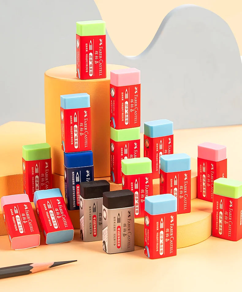Faber-Castell Pencil Eraser 3/4/5pcs Specially Formulated for Art & Graphic Use Dust Free Excellent Clean Erasing