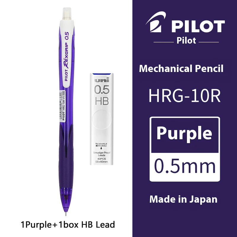 Japan PILOT HRG-10R Mechanical Pencil,Colored Rod Unbreakable,Non-Toxic,for Kids Beginner writing,drawing,Design School Supplies