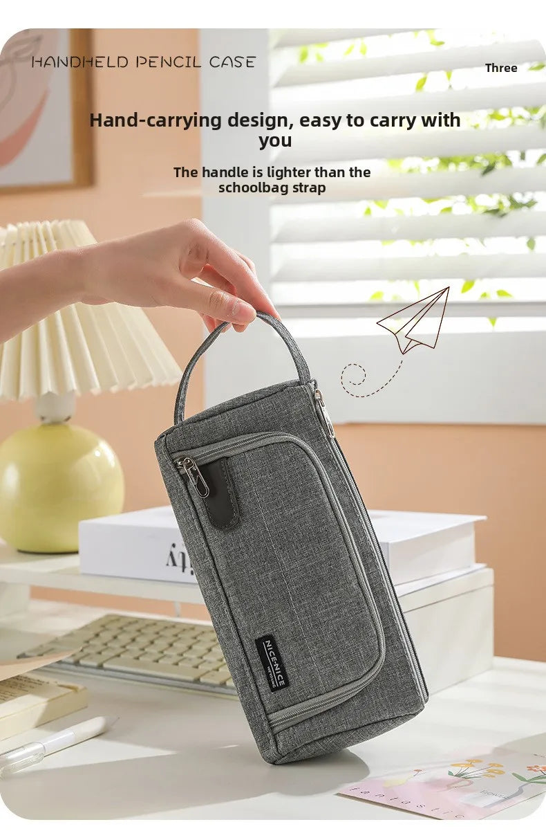 Open Window Pencil Bag Holder Case High Capacity Pen Pouch School Office Supplies Korea Stationery Gift Box Organizer Store