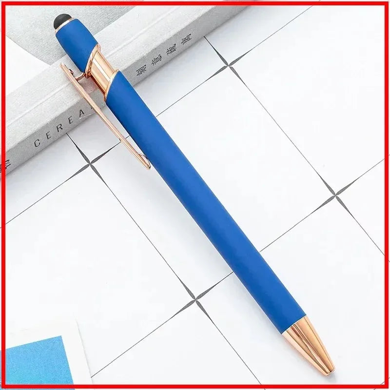 50 Pcs Metal Business Ballpoint Universal Drawing Touch Screen Stylus Pen Custom Logo School Office Supplies Free Engraved Name