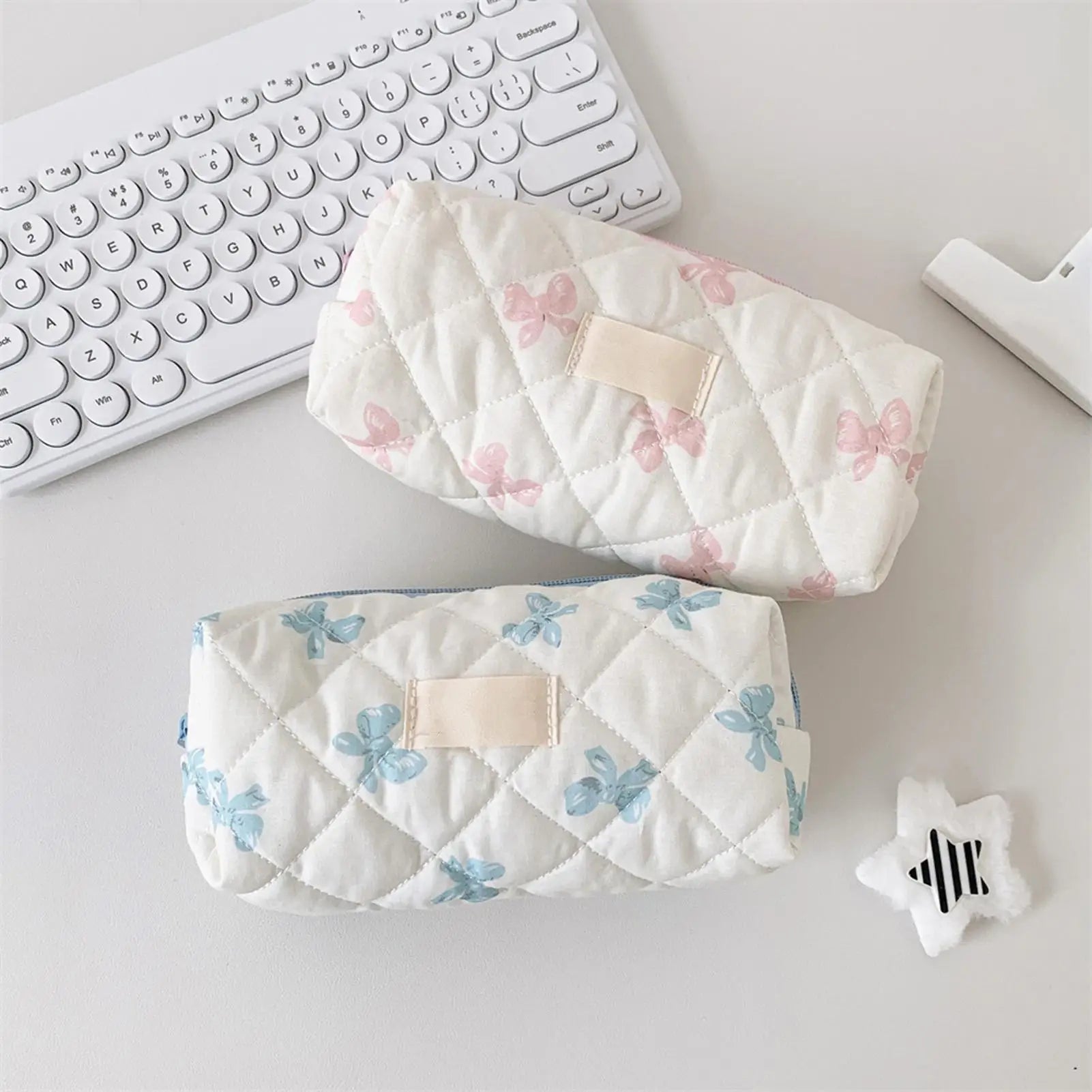 1pc exquisite bowknot single-layer pencil case, bow pattern design storage bag, a must-have for back to school season
