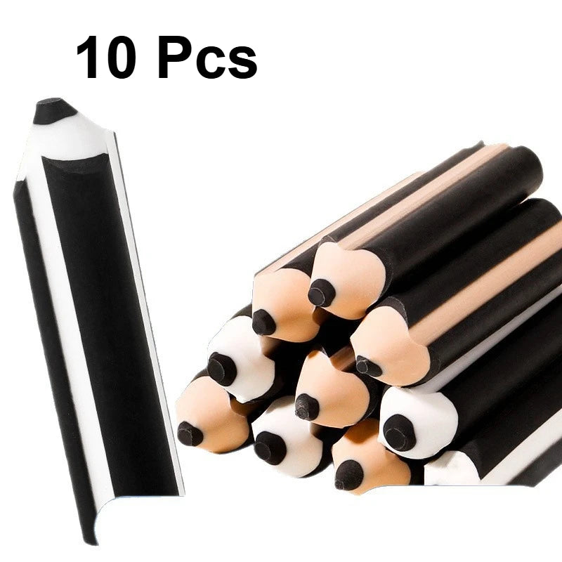5/10 Pcs Eraser Pen-Shaped Eraser Ergonomic Comfortable Handing Cleaned Thoroughly For Kids Daily Write Sketch School Supplies