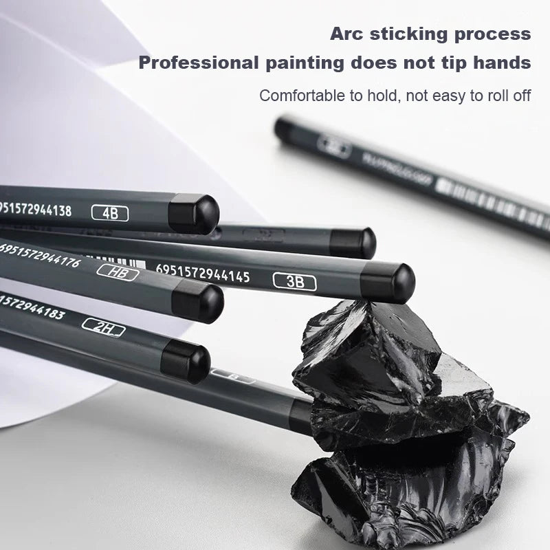 Drawing Sketch Pencils Set Wooden Professional Art Supplies HB 2H B 2B 3B 4B 5B 6B 7B 8B 12B 14B Painting Shading Artist Pencils