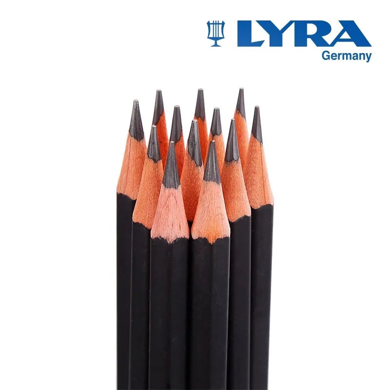 12pcs LYRA Iron Box Sketch Drawing Pencil Set  Artist Pencils Various Graphite Models School Items School Supplies H - 6B