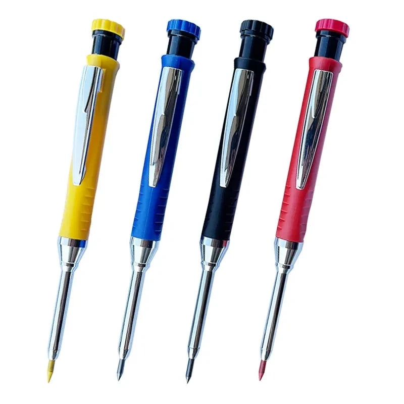 2.8mm Solid Carpenter Mechanical Pencil With Sharpener For Woodworking Construction Long Head Carpenter Pen Stationery Supplies