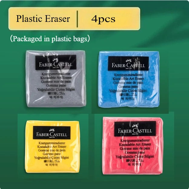 4Pcs Plasticity Rubber Eraser Wipe Highlight Kneaded Soft for Art Pianting Artists Design Sketch Drawing Plasticine Stationery