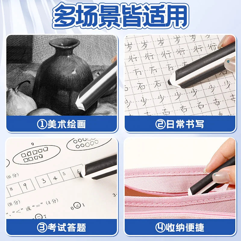 5/10 Pcs Eraser Pen-Shaped Eraser Ergonomic Comfortable Handing Cleaned Thoroughly For Kids Daily Write Sketch School Supplies