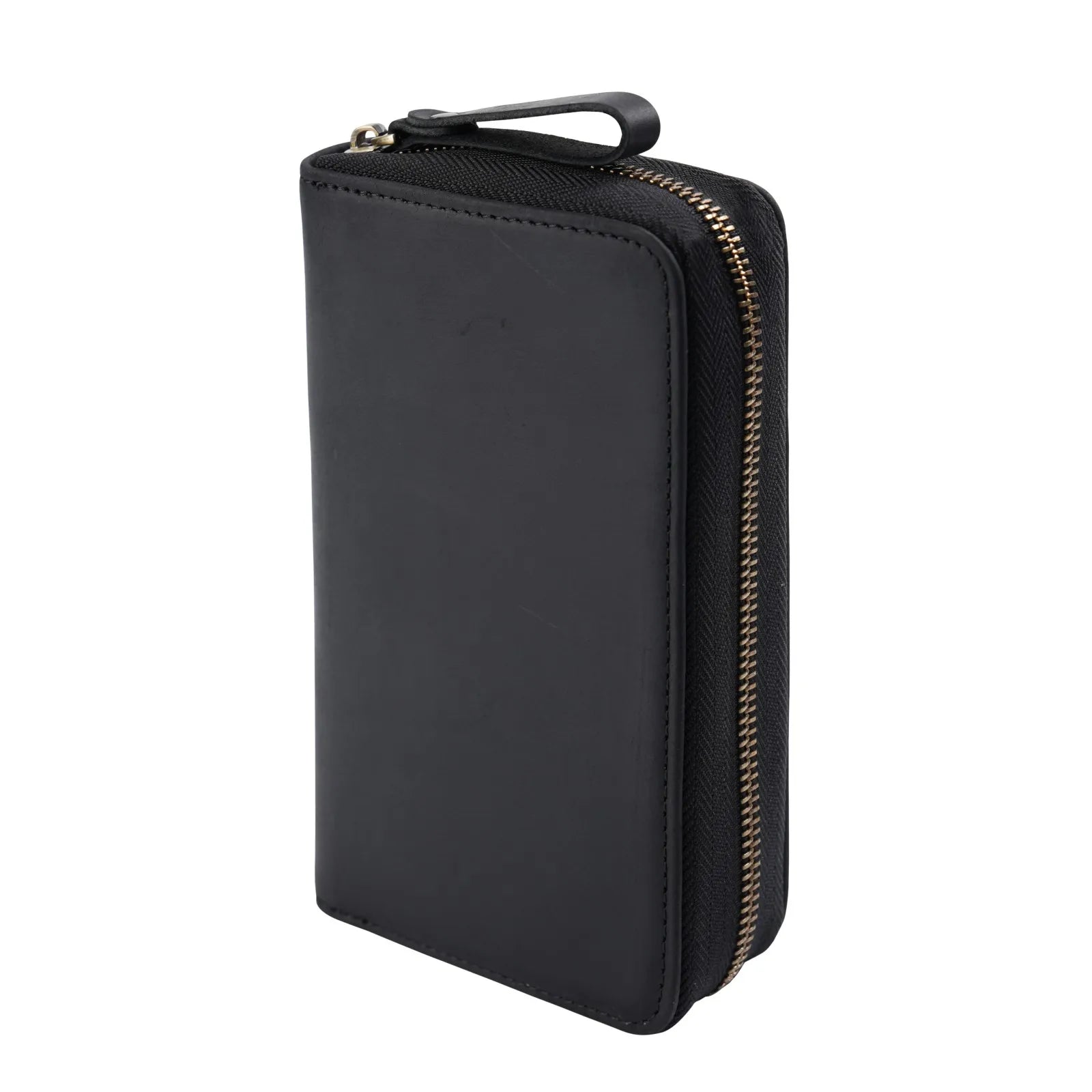 Genuine Leather Fountain Pen Holder Case with Divider, Large Capacity Pencil Pouch Pen Bag for 10 Pens, for Students Stationery