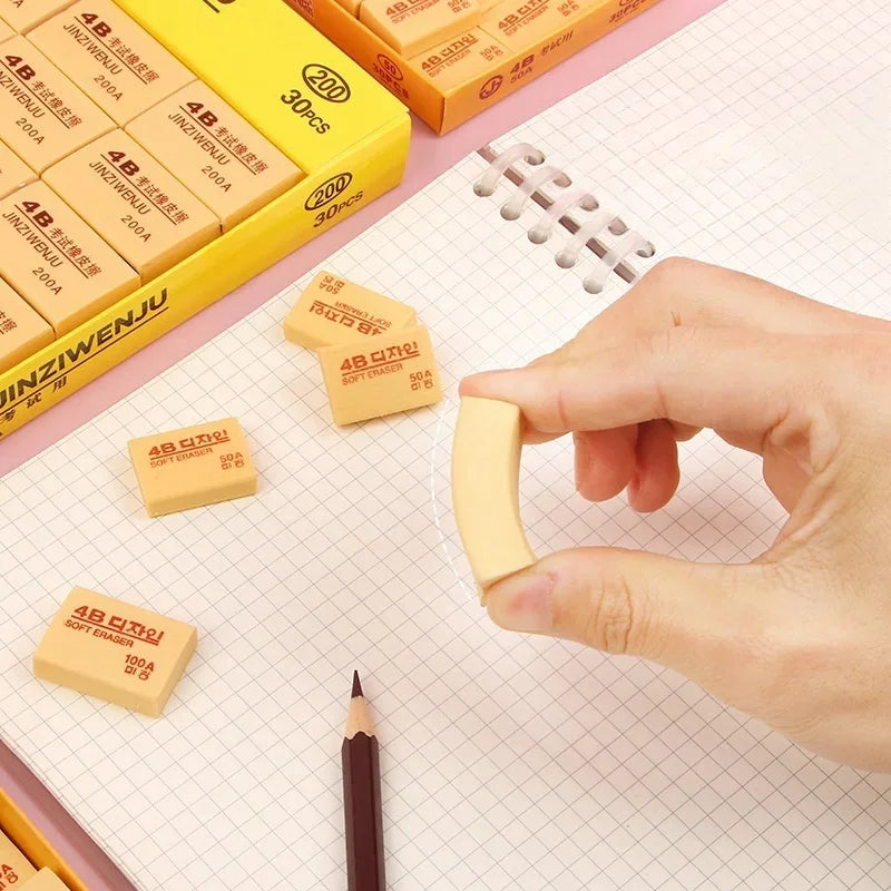 5/10/20/30  4B eraser leaves no marks or debris, is extremely clean, and can smoothly erase text into lines.