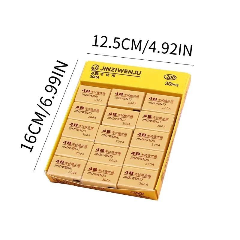 5/10/20/30  4B eraser leaves no marks or debris, is extremely clean, and can smoothly erase text into lines.