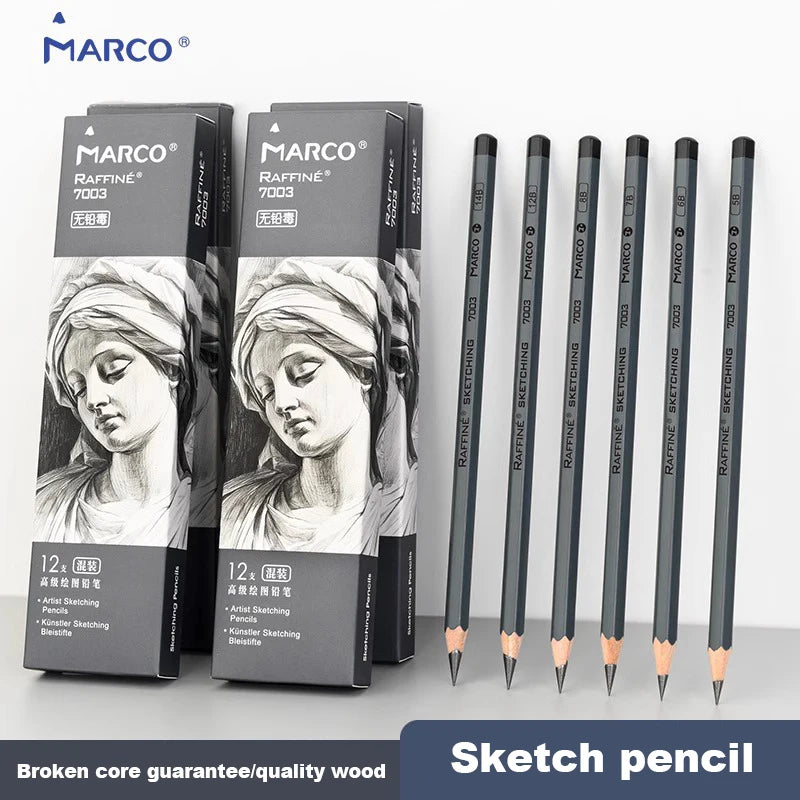 Drawing Sketch Pencils Set Wooden Professional Art Supplies HB 2H B 2B 3B 4B 5B 6B 7B 8B 12B 14B Painting Shading Artist Pencils