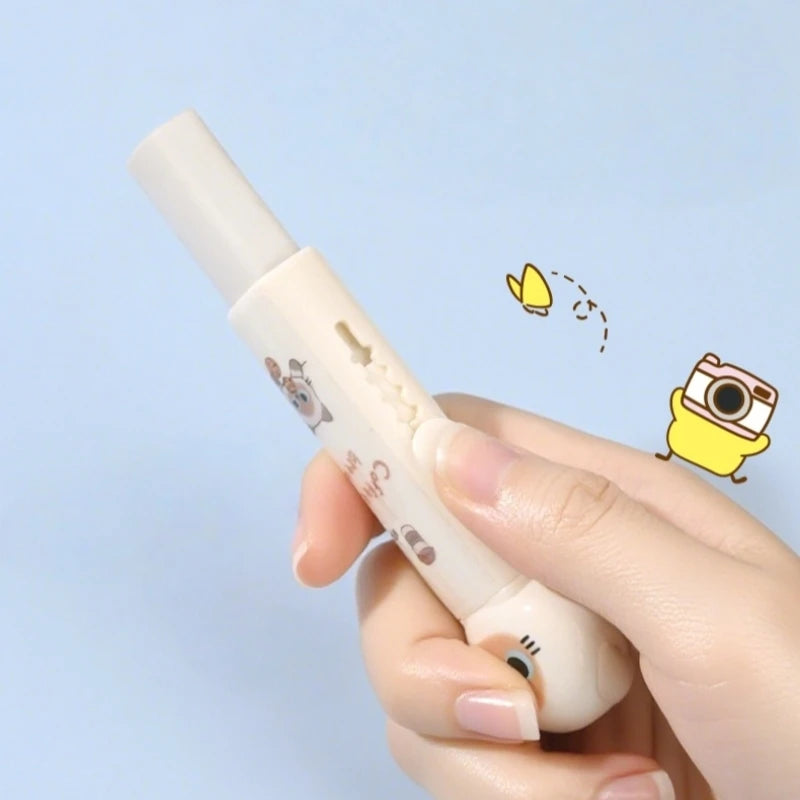 1/4pcs Cartoon Cat Town Eraser Mini Kitty Push Type Rubber Erasers for Pencil Cleaning Stationery School Student A3156