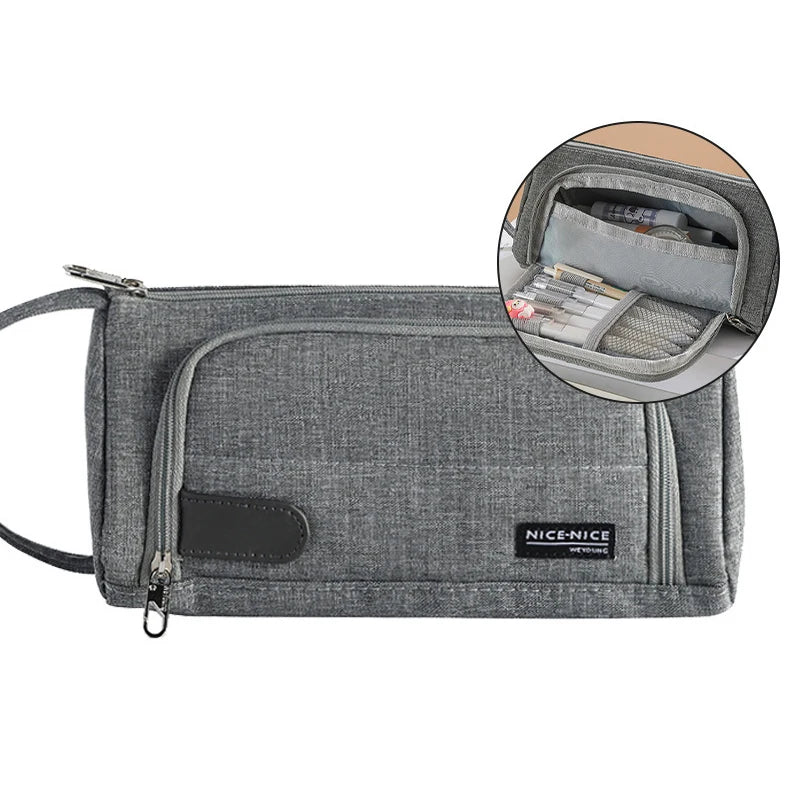 Open Window Pencil Bag Holder Case High Capacity Pen Pouch School Office Supplies Korea Stationery Gift Box Organizer Store