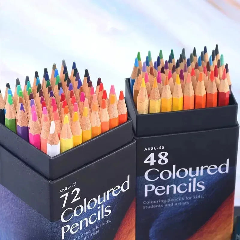 12/24/36/48/72 Colors Oily Colored Pencils Set Wood Professional Artist Paintings Drawing Sketch Art Design Student Supplies