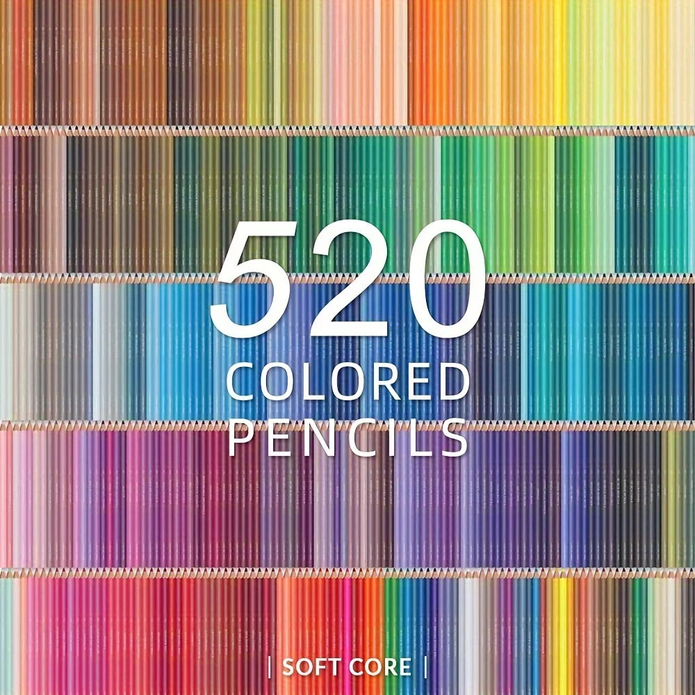 48/72/80/120/160/180/260/520 Professional Oil Based Colored Pencils for Artists - Pencils for Drawing, Sketching & Coloring