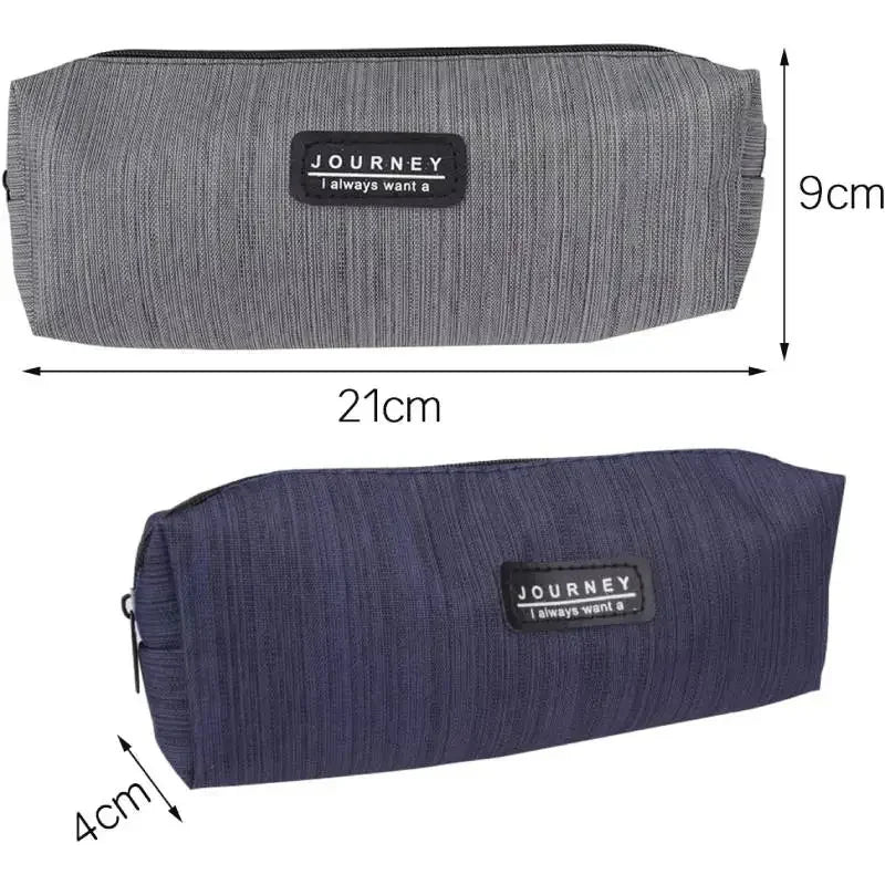 Small Pencil Bag Zipper Makeup Brush Holder Canvas Pencil Case Pouch Box Organizer Gift for School Student Teen Adults Travel