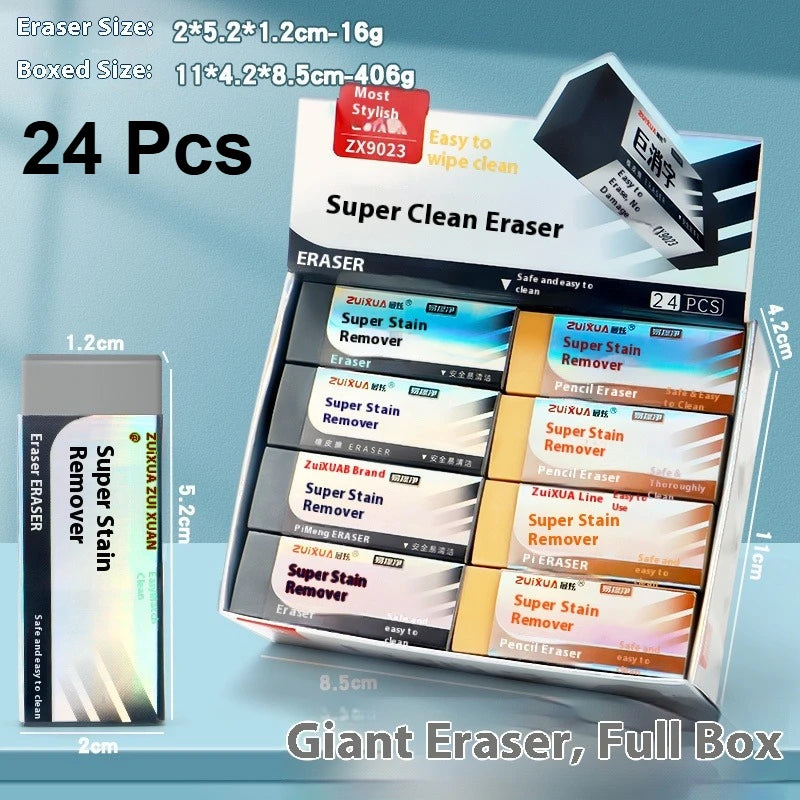 12/24 Pcs Eraser Clean No Trace Eraser For Students' Art Painting Daily Write for Kids School Art Supplies Office Stationery