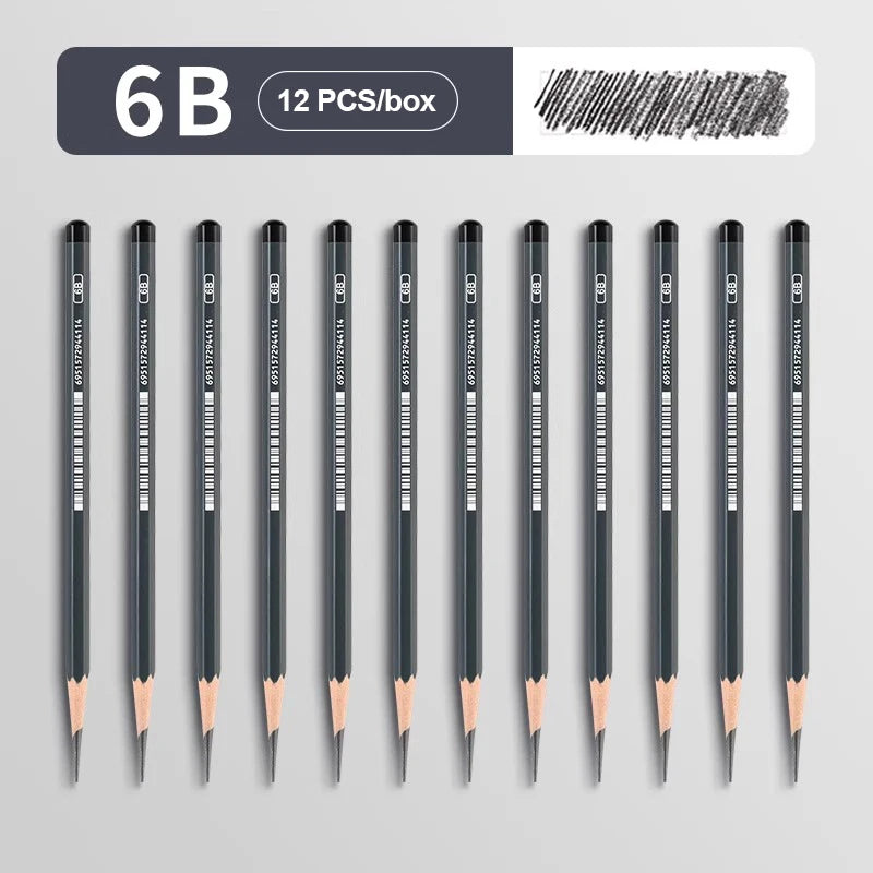 Drawing Sketch Pencils Set Wooden Professional Art Supplies HB 2H B 2B 3B 4B 5B 6B 7B 8B 12B 14B Painting Shading Artist Pencils