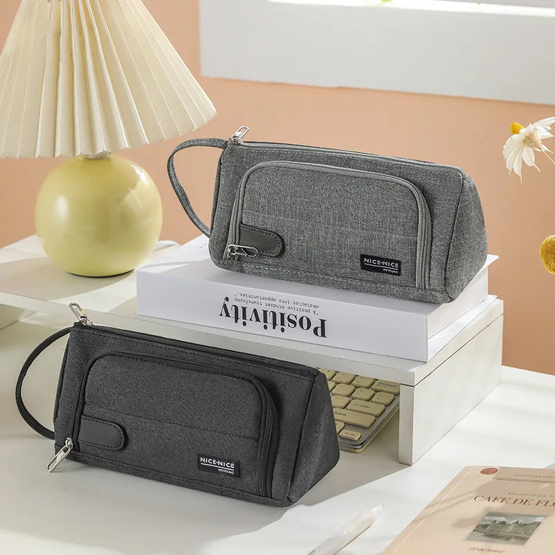 Open Window Pencil Bag Holder Case High Capacity Pen Pouch School Office Supplies Korea Stationery Gift Box Organizer Store