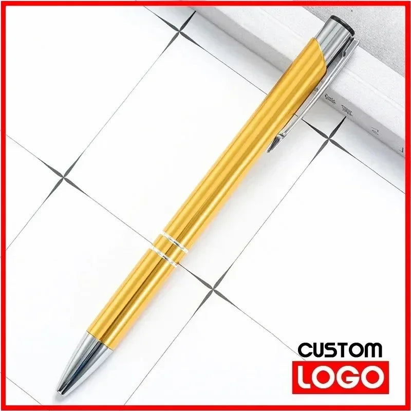 50pcs/lot Hot Sell Custom Ballpoint Pen Metal Pen Support Custom Logo Advertising Wholesale Personalized Pen Advertising Gift