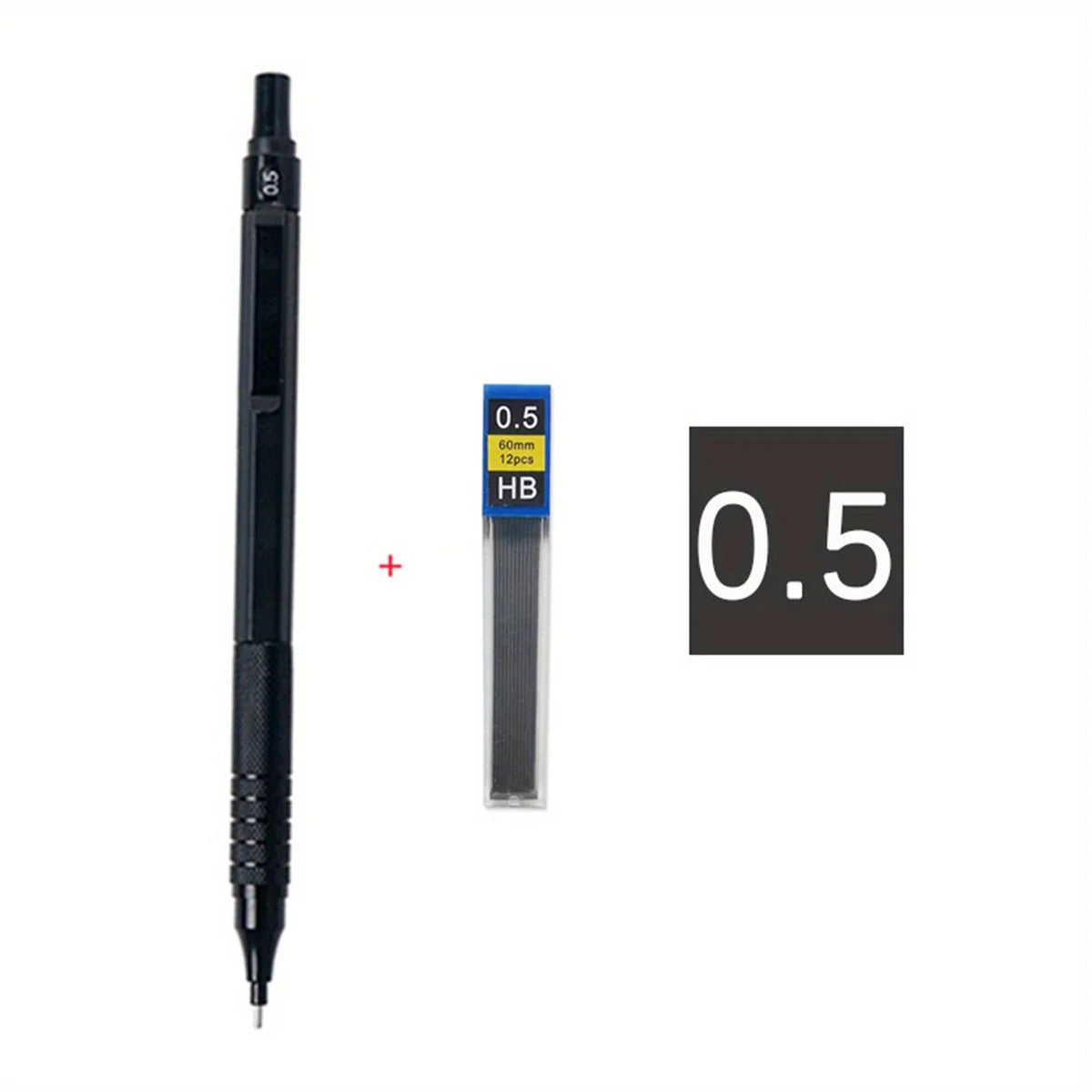 The same style as the architectural designer!Low center of gravity metal mechanical pencil 0.5-2.0mm full specification 2B/HB do