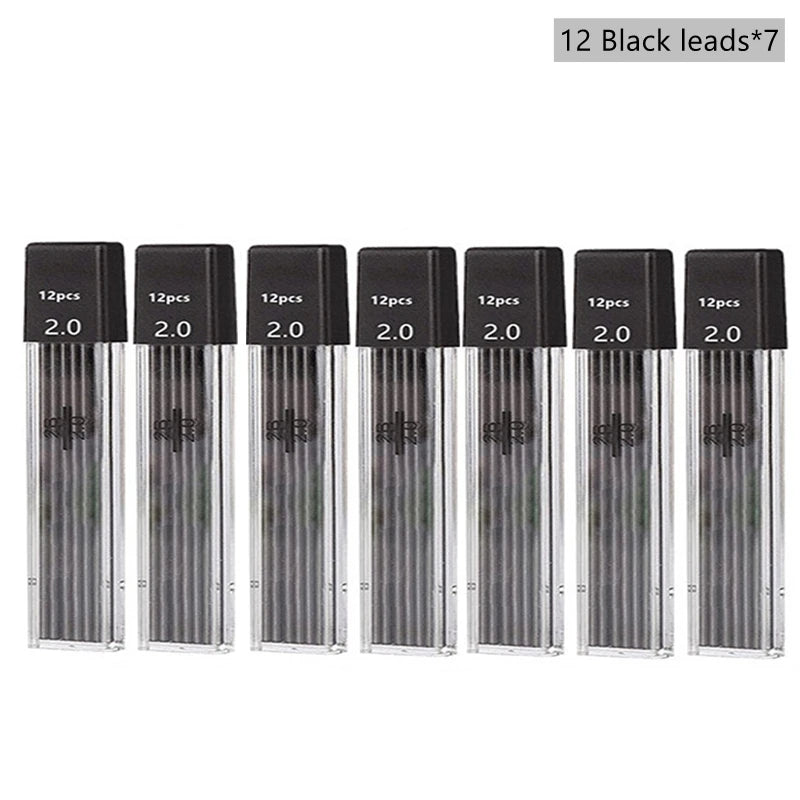 Mechanical Pencil Set 2mm Carpenter Drafting HB Pencil Pen 2.0 mm For Drawing Writing Sketching Kawaii School Automatic Supplies