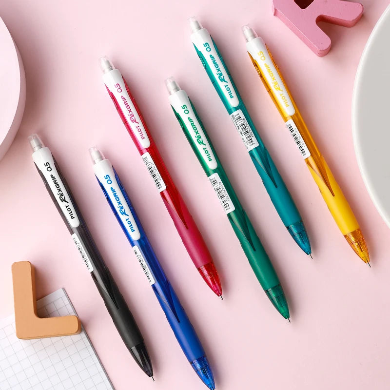 Pilot HRG-10R Mechanical Pencil 0.5mm Colorful Barrel Soft Grip Retractable Nib Anti-Breakage Lead Propelling Pencils Gift Idea