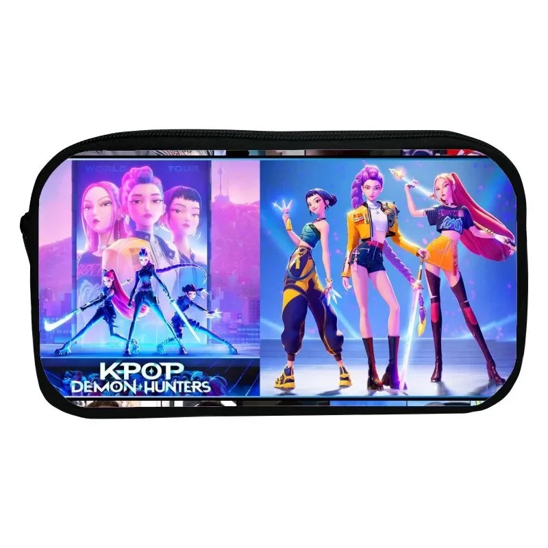 2025 Kpop Demon H Student Pencil Case Large Cloth Bag For Girl Cartoon Kpop D Hunters For School Pencil Case Estuche Escolar