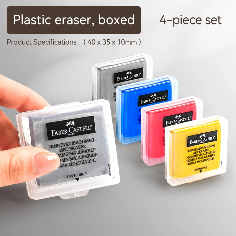 4Pcs Plasticity Rubber Eraser Wipe Highlight Kneaded Soft for Art Pianting Artists Design Sketch Drawing Plasticine Stationery