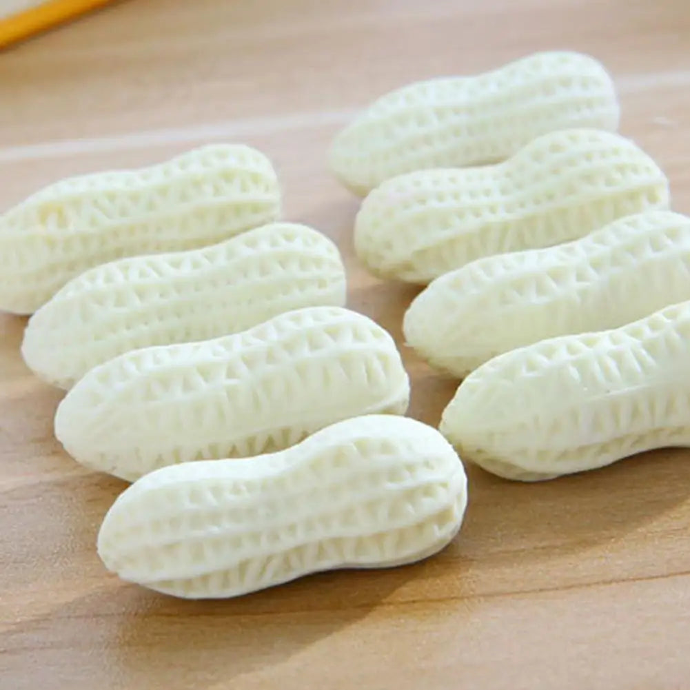 Cute Kawaii Peanut Eraser Rubber Korean Groundnut Stationery School Office Supply Novelty Simulated Peanut Eraser Student Prize