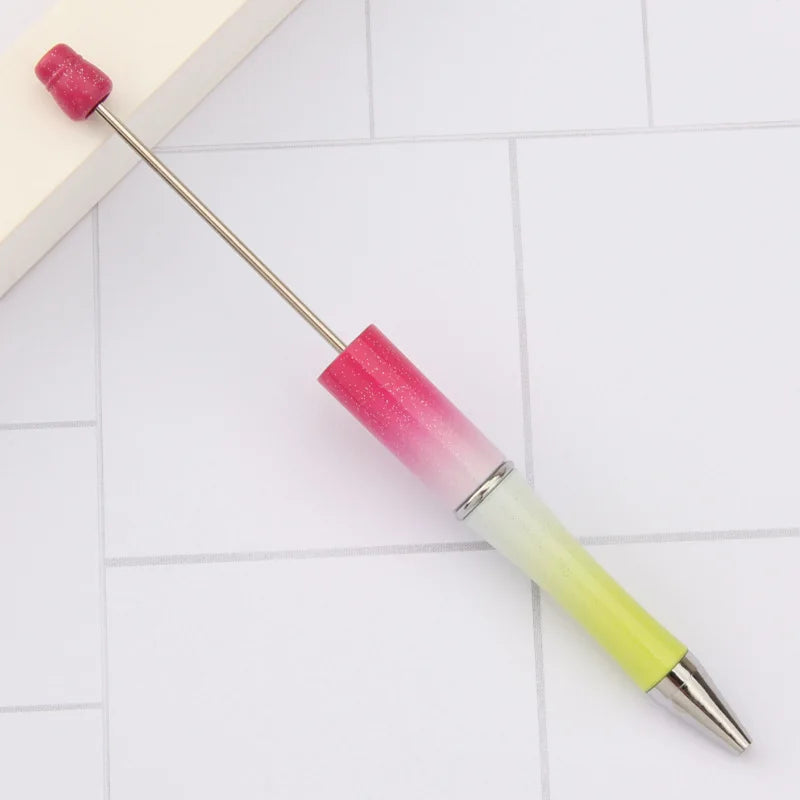 30Pcs DIY Beadable Ballpoint Ball Pens Gradient Gift Advertising Pens Korean Stationery Pen Making Supplies Gifts Office School