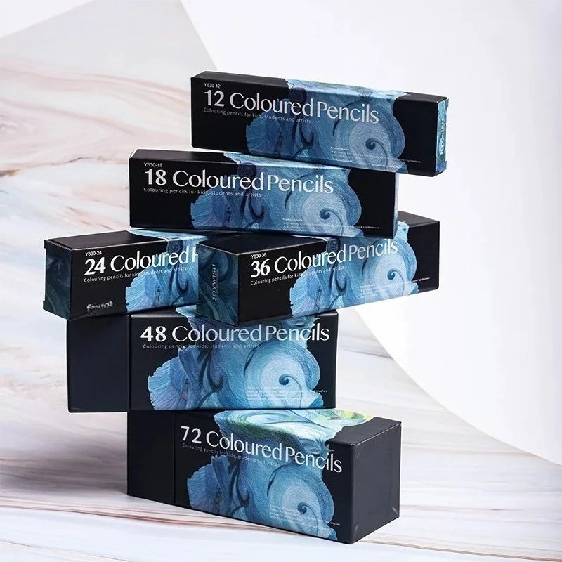 12/36/48/72 Professional Wooden Colored Pencils Set Hexagon Handle Artist Painting Drawing Sketching Art Design Oily Pencils