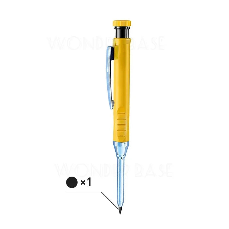 5 Colors 40mm Long Head Carpenter Mechanical Pencil Deep Hole Marker Pencil for Woodworking Construction Home Improvement