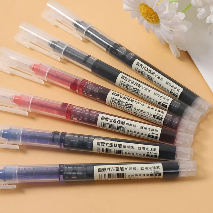 6 mixed color pack,ballpoint pen, quick drying ballpoint pen,neutral pen, student water-based pen, office stationery special pen