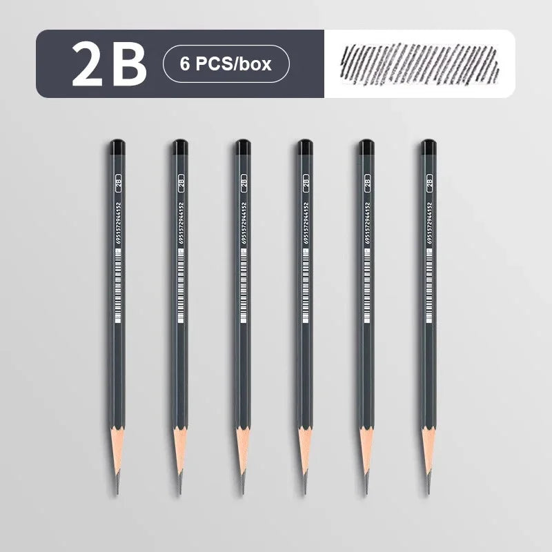 Drawing Sketch Pencils Set Wooden Professional Art Supplies HB 2H B 2B 3B 4B 5B 6B 7B 8B 12B 14B Painting Shading Artist Pencils