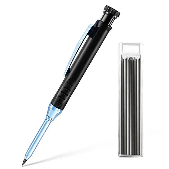 2.8mm Solid Carpenter Mechanical Pencil With Sharpener For Woodworking Construction Long Head Carpenter Pen Stationery Supplies