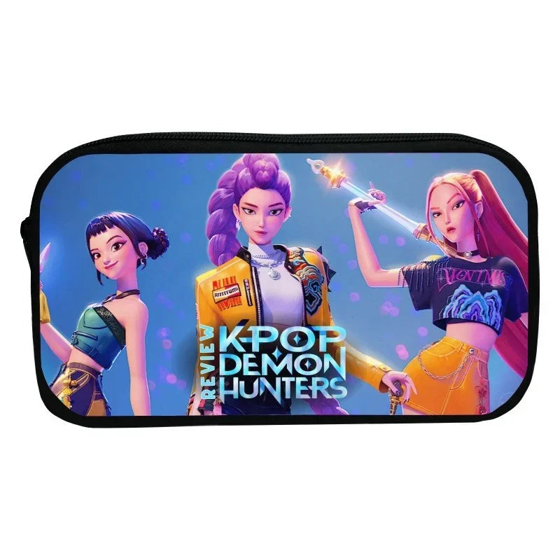 2025 Kpop Demon H Student Pencil Case Large Cloth Bag For Girl Cartoon Kpop D Hunters For School Pencil Case Estuche Escolar