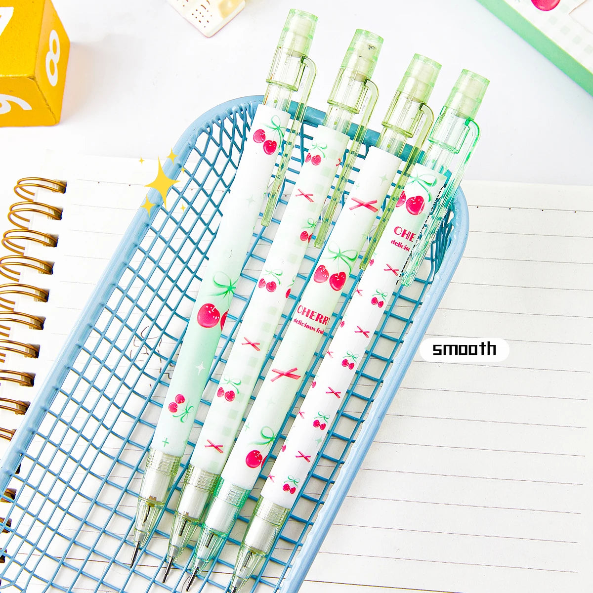 4pcs 0.5mm Mechanical Pencils with Eraser, Smooth Writing Erasable Automatic Pencils for School, Office, Back-to-School Gifts